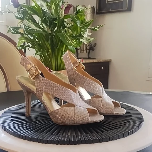 Michael Kors Shoes Michael Kors Gold High Heel Slingback